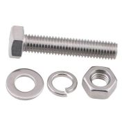 SS Nut Bolt Washer Set | Stainless Steel Heavy Duty Fasteners for Marine Construction Food Processing Machinery Applications | Rust Proof A2/A4 DIN 934 Standard